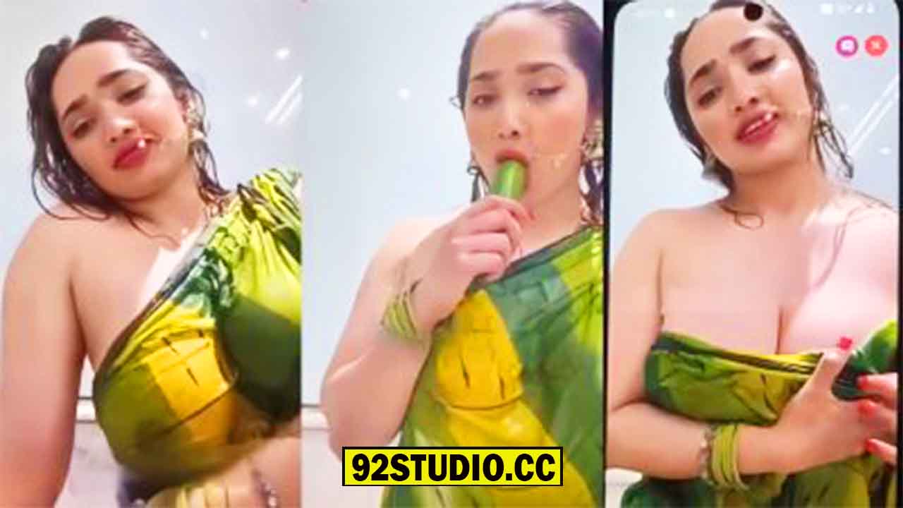 Aditi Mistry Nude ASS Boobs Nipples Expose in Wet Green Saree – P02